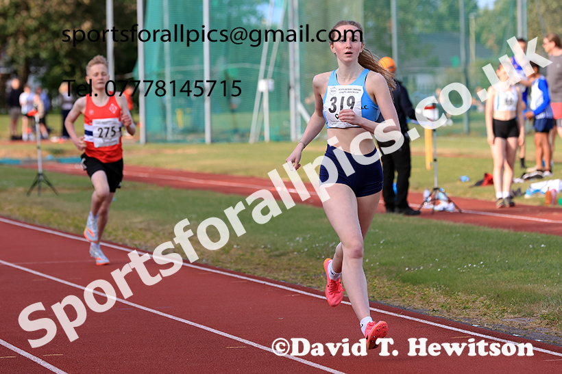 The 800 metres, 2025 NEGP No 2, Monkton Stadium, Wednesday, May 28th. Photo: David T. Hewitson/Sports for All Pics